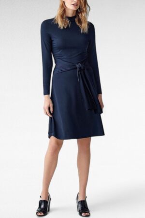 KL.861 - Tumesinine laia vööga kleit "Ellos"