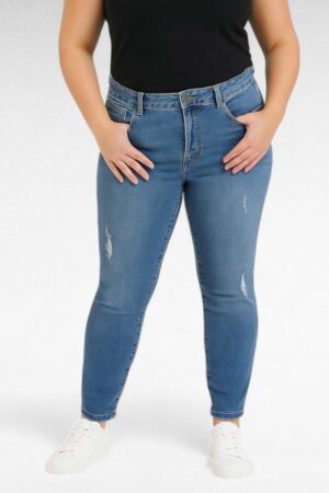 PY.071 - "B.S. Jeans" kukekad sinised lipsukestega teksapüksid