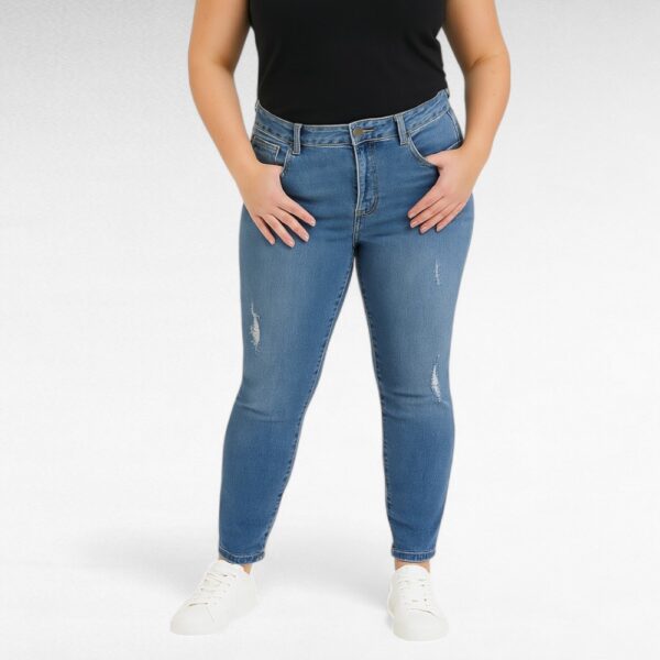 PY.071 - "B.S. Jeans" kukekad sinised lipsukestega teksapüksid