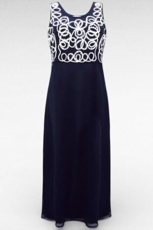 KL.107 - Mustjassinine pidulik kleit "Nightingales"