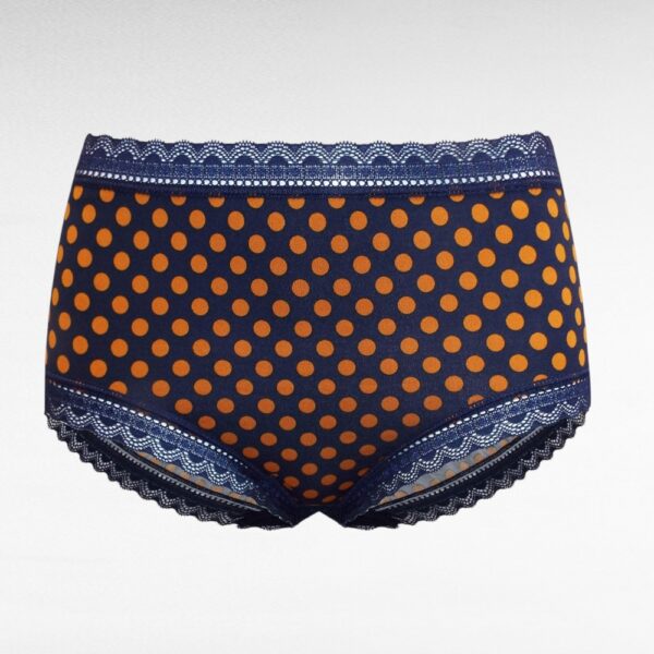 PE.026 - Tumesinised oranžimummulised pesupüksid "Marks and Spencer"