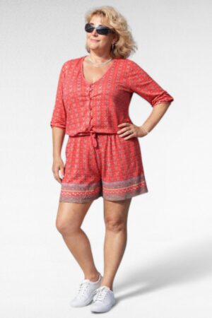 KO.006 - Oranžikaspunane suvine jumpsuit "Asos"