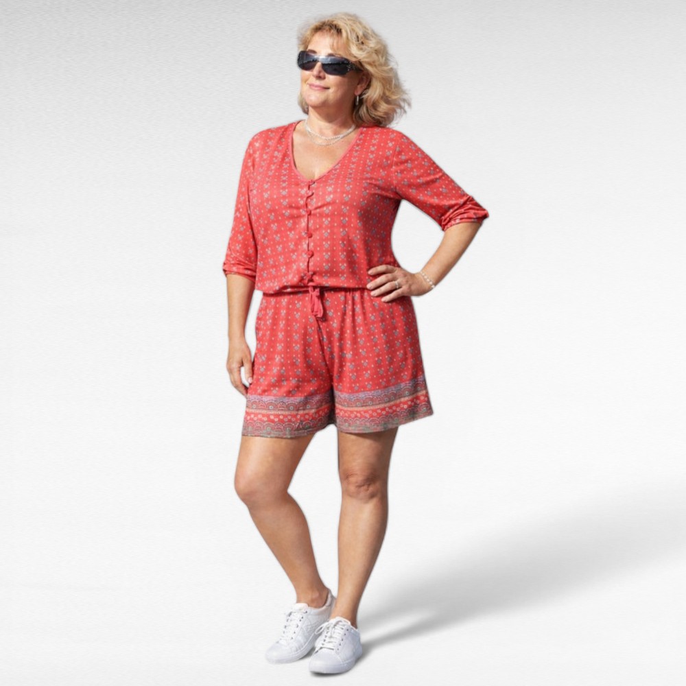 KO.006 - Oranžikaspunane suvine jumpsuit "Asos"