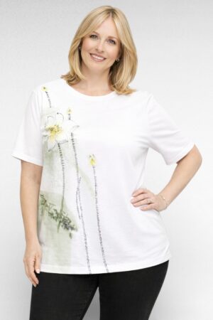 PL.449 - Kollasekirju lillemustriga pluus "Hepburn"