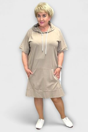 KL.595 - Mugav kapuutsiga dresskleit "Sireli"