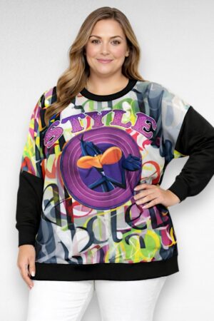 SP.049 - Värvilise mustriga naiste pusa/dressipluus "Style"