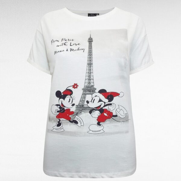 PL.299 - "Disney" valge Miki ja Minni pildiga T-särk - Image 2
