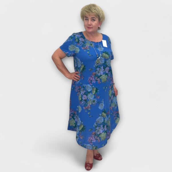 KL.712 - Täispuuvillane lillemustriga pikem suvekleit "Imbi" - Image 19