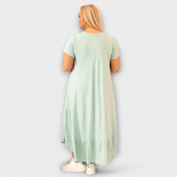 KL.738 - Ühevärviline pluss-suuruses pikk satsiline suvekleit Itaaliast - Image 11