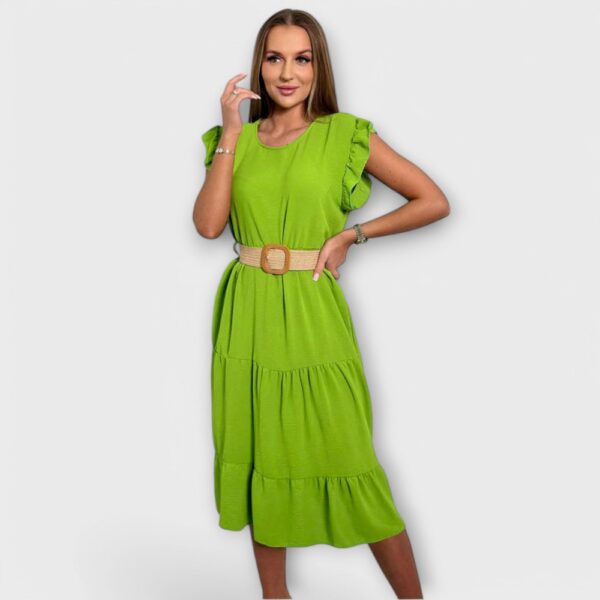 KL.606 - Naiselik satsiline vööga kleit "New Collection" - Image 7