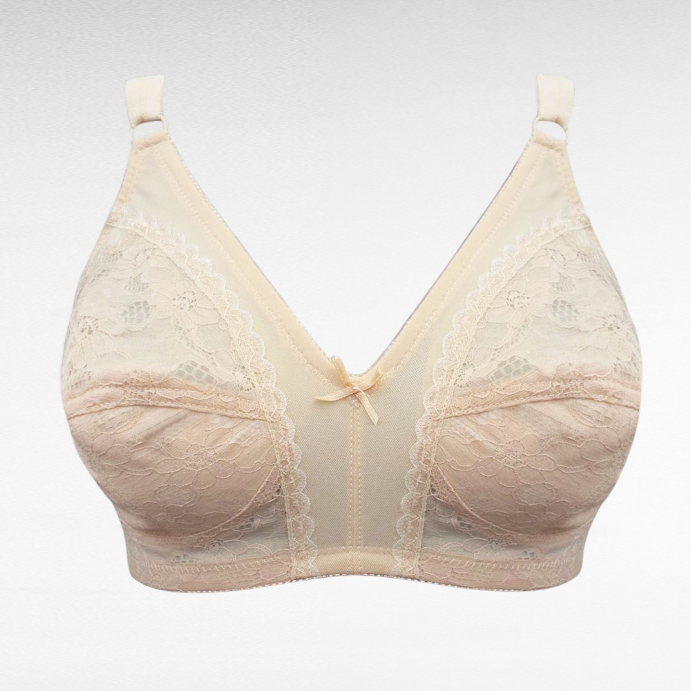 RI.006 - Nahatooni ilma tugikaarteta pitsiline rinnahoidja firmalt "Trofe"