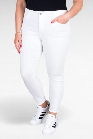 PY.083 - Valged stretchikad naiste teksased "B.S. Jeans"
