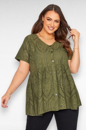 Broderiipitsist peplumpluus "Yours" (PL.357)