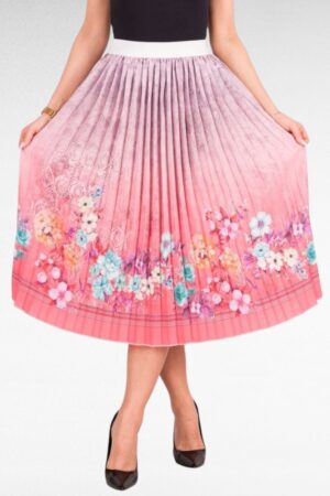 SE.070 - Kaunis suvine korallroosa plisseerseelik  "Zentex"