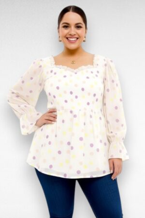 Mummulise mustriga pidulik peplumpluus "Simply Be" (PL.550)