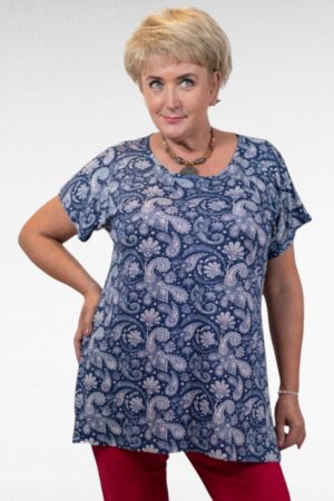 TU.062 - Sinisekirju neerumustriga tuunika "Yours Curvy"