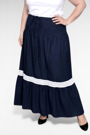 Tumesinine pikk satsiline ja pitsiline teksaseelik (SE.006)