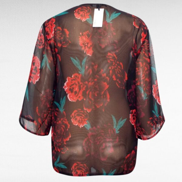 KA.075 - Must lillemustriga õhuline kimono "Capsule" - Image 2
