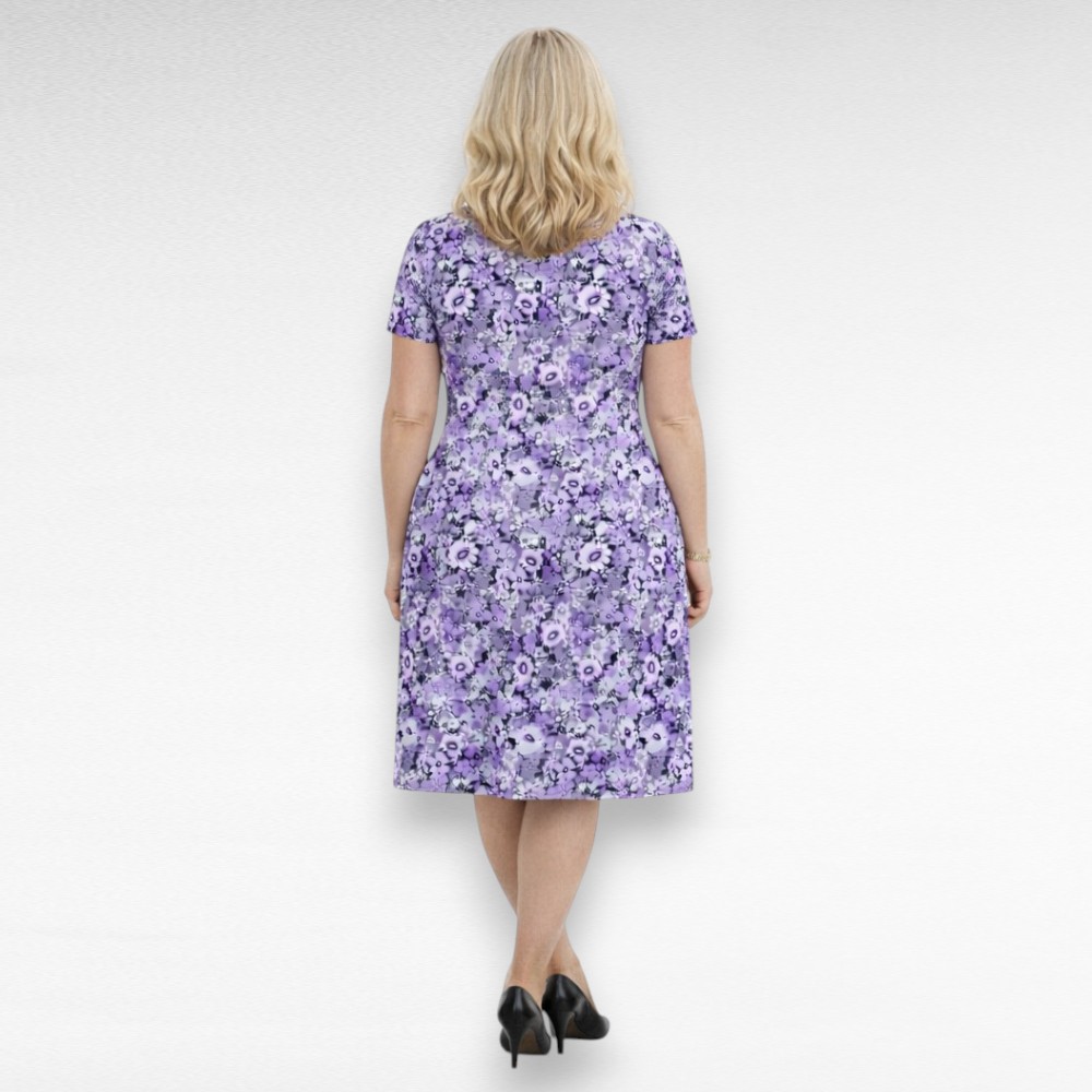 Naiselik lillemustriga V-kaelusega kleit "Katre" (KL.452) - Image 3