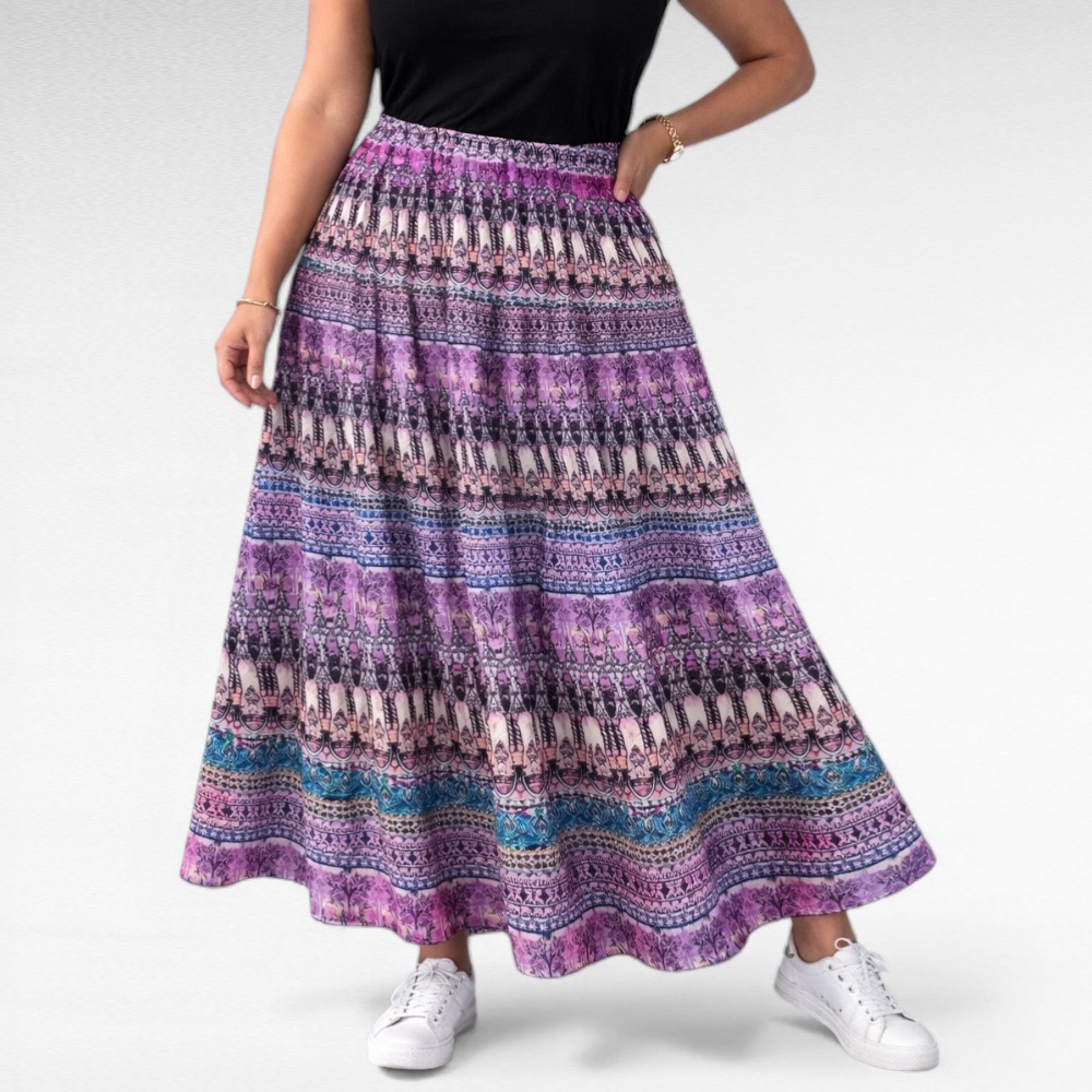 SE.012 - Kirju mustriga pikk suvine seelik - Image 2