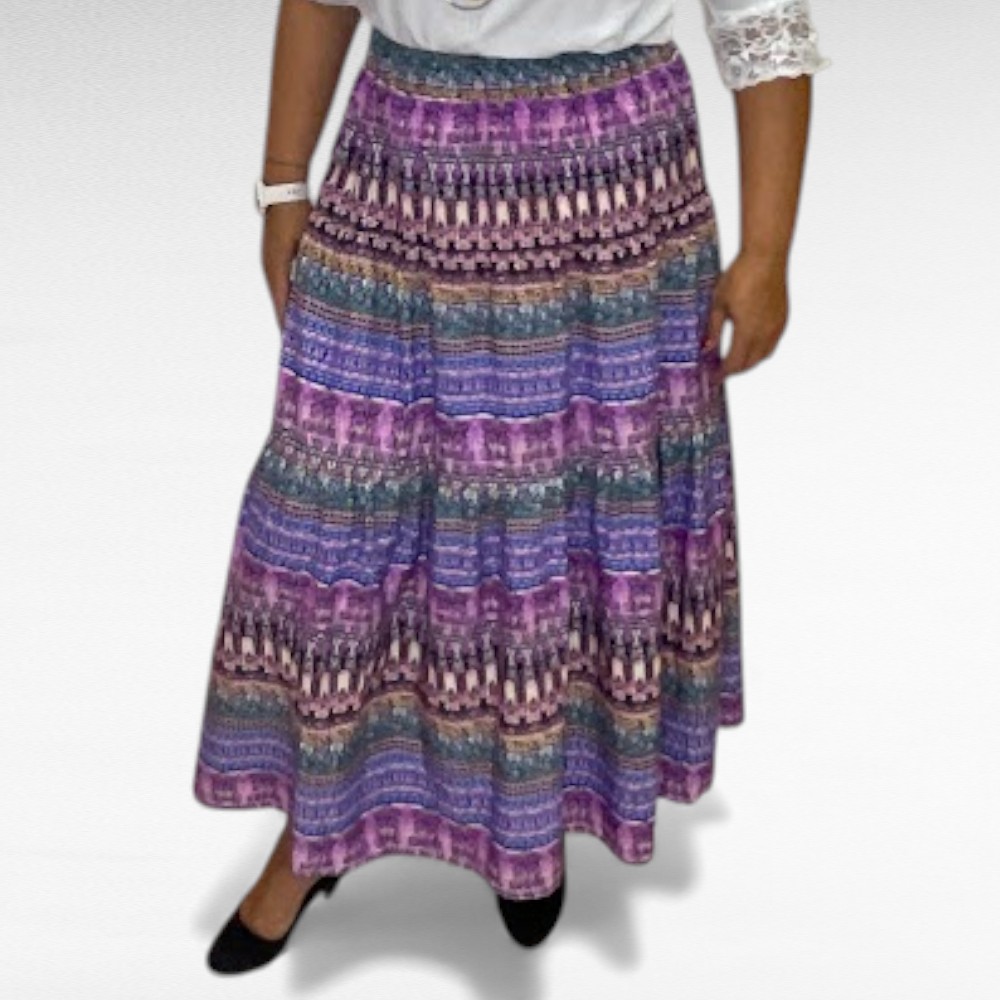 SE.020 - Lillakirju mustriga naiselik pikk seelik