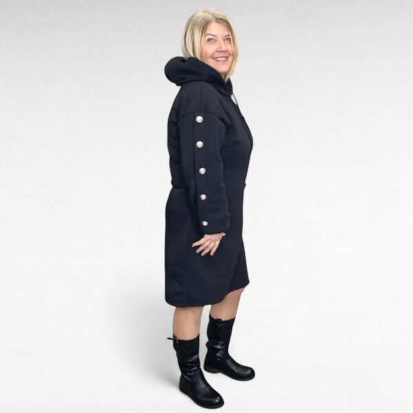 KL.209 - Kuldsete nööpidega  kapuutsiga dresskleit "Dalia" - Image 5