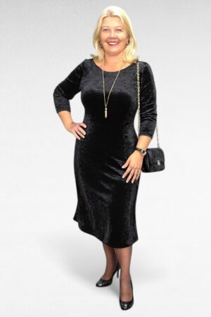 KL.846 - Must veluursametist kleit "Ellos"