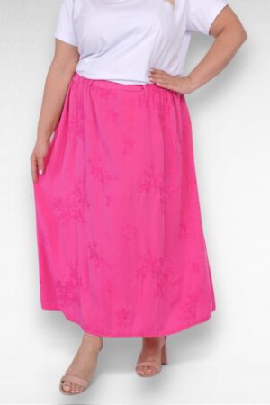 Neoonroosa tikanditega taskutega pikk seelik (SE.098)