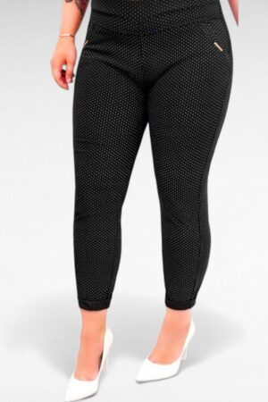 PY.035 - Mustad säbrulise mustriga retuuspüksid "Linda"