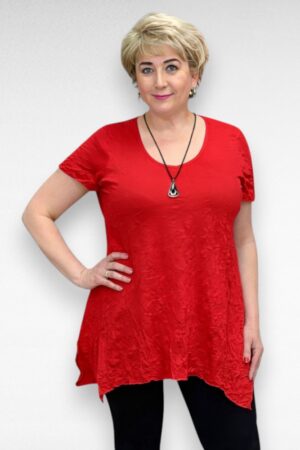 TU.161 - Punane asümmeetriline naiste tuunika "BPC"