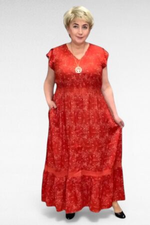 Satsiline eest nööpidega maksikleit "Joe Browns" (KL.561)