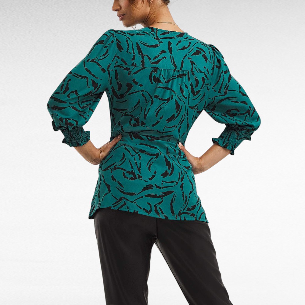 PL.069 - Rohelisekirju pidulik vööga pluus "JD Williams" - Image 2