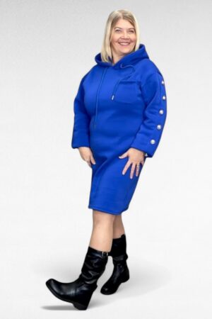 KL.209 - Kuldsete nööpidega  kapuutsiga dresskleit "Dalia"