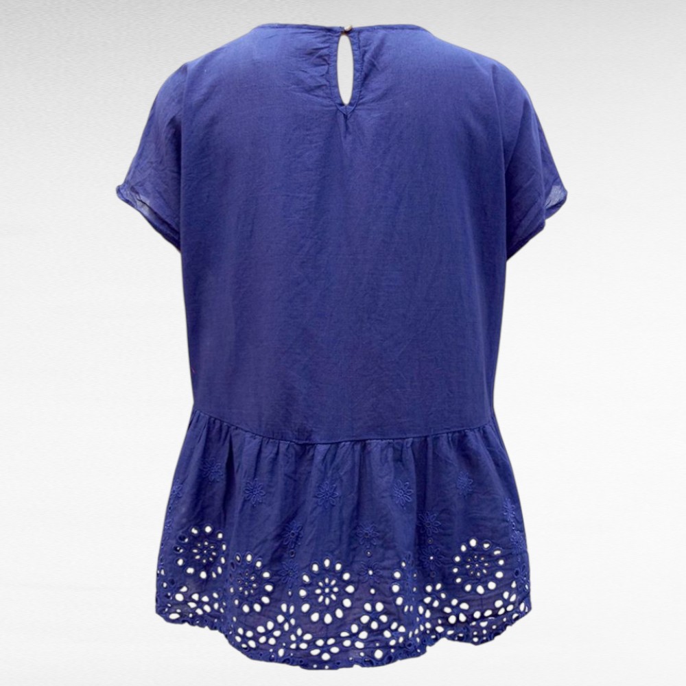 PL.232- Puuvillane broderiipitsiga naiselik peplumpluus "Sonoma" - Image 3