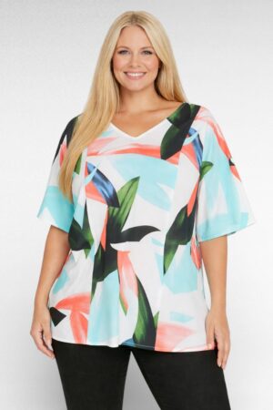 PL.375 - Troopilise mustriga õhem kaftanpluus/tuunika "BPC"