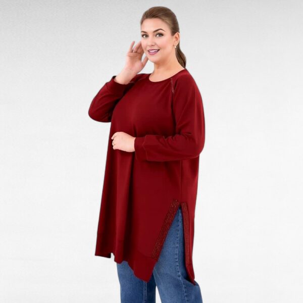 KL.703 - Stiilne alt sätendavate triipudega lõhikutega dresskleit "Marissa"