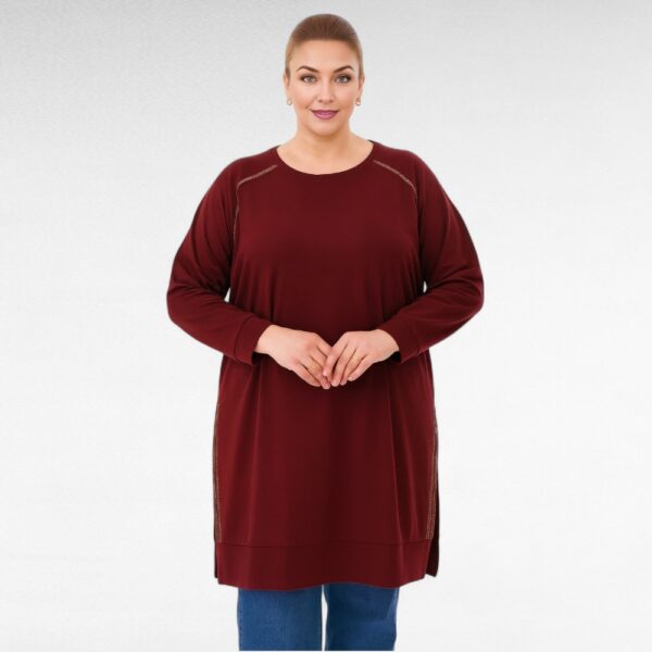 KL.703 - Stiilne alt sätendavate triipudega lõhikutega dresskleit "Marissa" - Image 4