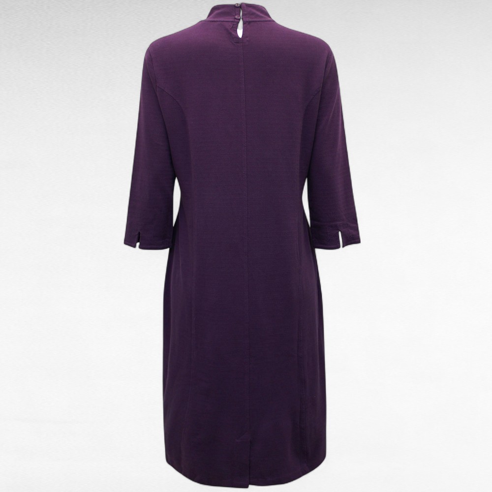 KL.896 - Lilla puuvillane taskutega kleit "Wool Overs" - Image 3