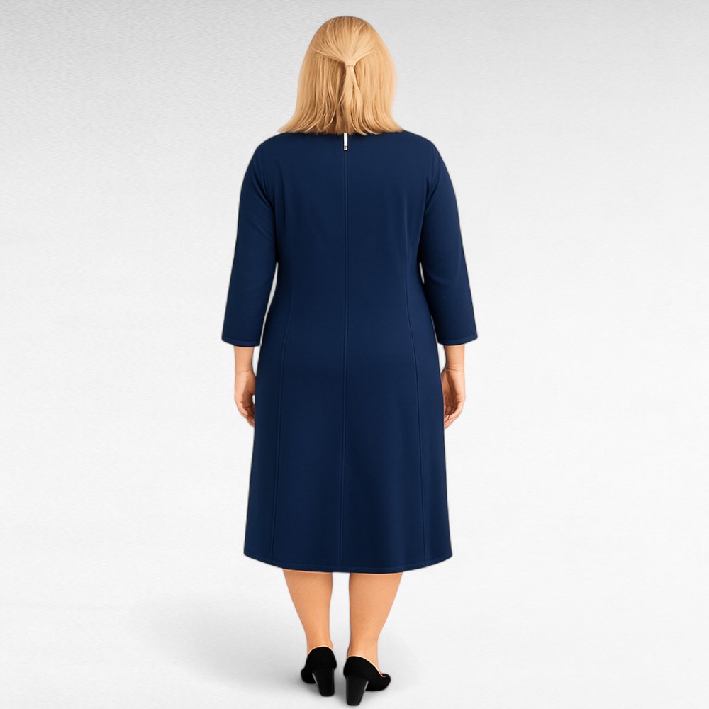 KL.895 - Tumesinine taskutega puuvillane kleit "Wool Overs" - Image 2