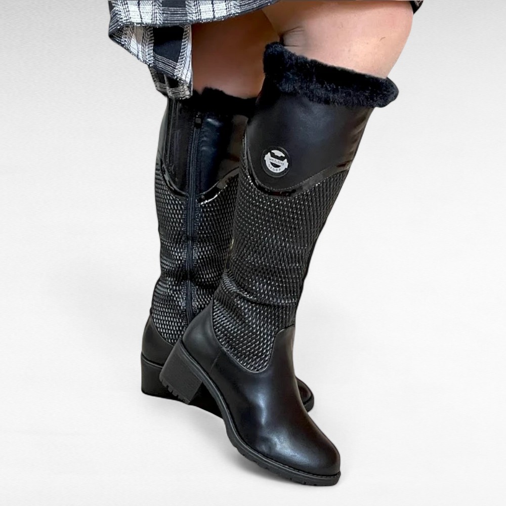 JA.025 - Mustad kõrge säärega s/k saapad "Plop" - Image 2