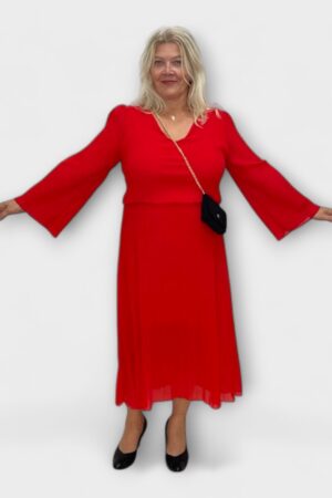 KL.279 - Naiselik V-kaelusega pidulik plisseerkleit "Melany"