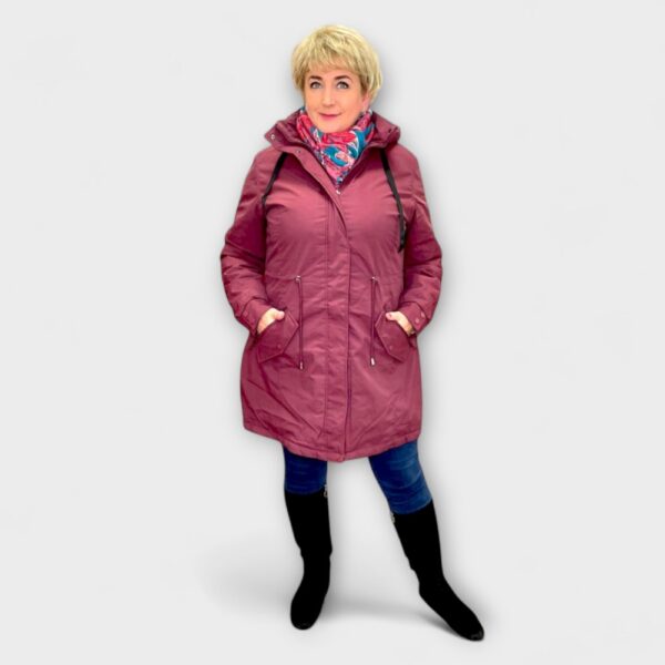 JO.023 - Naiselik lillakaspunane sügistalvine jope/parka "Ellen Rose"