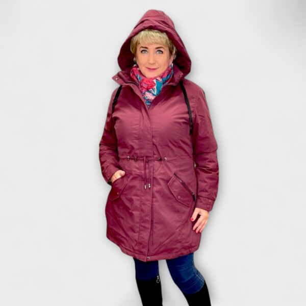 JO.023 - Naiselik lillakaspunane sügistalvine jope/parka "Ellen Rose" - Image 2