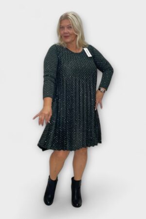 TU.318 - Pidulik sätendav alt laienev plisseerkleit/tuunika "Italy Moda"