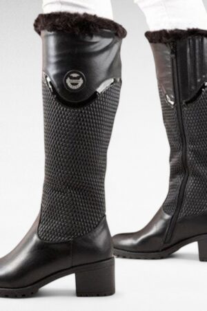 JA.025 - Mustad kõrge säärega s/k saapad "Plop"