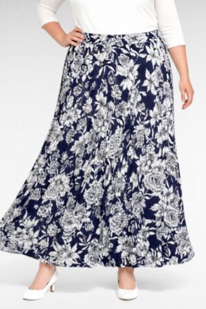 Tumesinine lillemustriga maksiseelik "Jessica London" (SE.065)