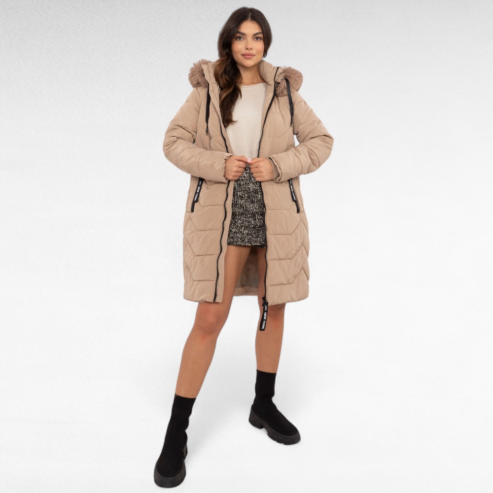 JO.088 - Moodne tepitud kilematerjalist kvaliteetne sügistalvine mantel "Skorp" - Image 2