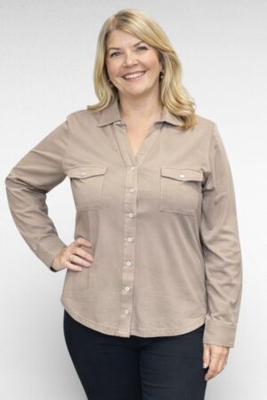 PL.366 - Igapäevane eest nööpidega puuvillane pluus "BPC"