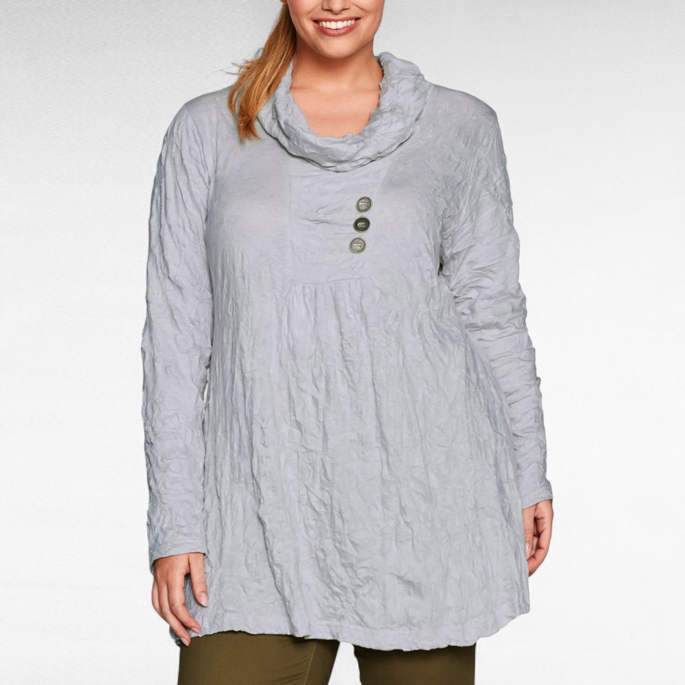 TU.287 - Helehall vahvelkrookes kangast rullkaelusega tuunika "BPC" - Image 2