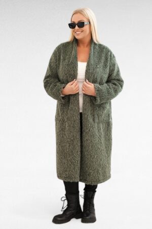 JO.040 - Pilkupüüdev pikk karvane taskutega soe sügisjakk